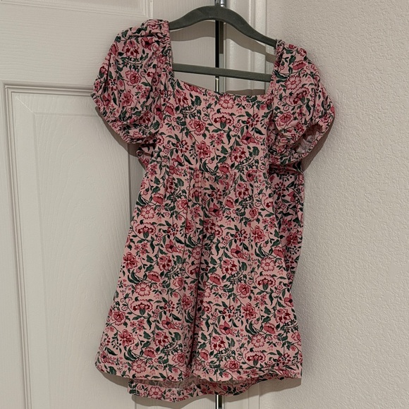 Nordstrom Other - Nordstrom Floral Pink Puff Sleeve Top